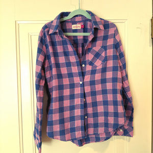 Girl's Plaid Button Down Shirt